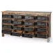 Wilton Reclaimed Wood and Metal 16 Drawer Sideboard
