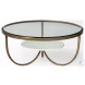 Reinhardt Glass Top And Gold Metal Round Coffee Table