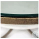 Reinhardt Glass Top And Gold Metal Round Coffee Table