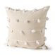 Erica Cream and White 20 x 20" Decorative Pillow Cover