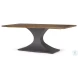 Maxton Brown Solid Wood And Dark Gunmetal Rectangular Dining Table