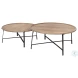 Helios Brown Solid Wood And Black Metal Occasional Table Set
