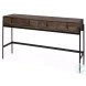 Glenn Dark Brown Wood And Black Iron Occasional Table Set