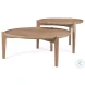 Cleaver Brown Solid Wood Round Coffee Table