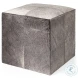 Zahavi Gray Hair On Hide 20" Ottoman