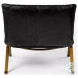 Flavelle Black Leather Accent Chair