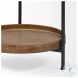 Kade Brown And Black Metal Two Tier Round Occasional Table Set