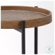 Kade Brown And Black Metal Two Tier Round Occasional Table Set