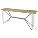 Papillion Blonde Wood And Black Metal Console Table
