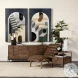 Glenn Dark Brown Wood And Black Iron Side Table