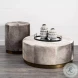 Zahavi Gray Hair On Hide 23" Ottoman