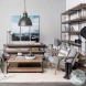 Olympus Castlerock Grey Fabric Accent Chair