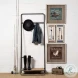 Carell Black Metal And Brown Wood Shelf Hall Tree