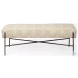 Avery Off White Upholstered Accent Bench