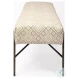 Avery Off White Upholstered Accent Bench