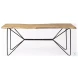 Papillion Blonde Wood And Black Metal Console Table