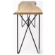 Papillion Blonde Wood And Black Metal Console Table