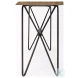 Papillion Blonde Wood And Black Metal Console Table