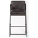 Stamford Black Leather Bar Stool