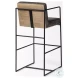 Stamford Black Leather Bar Stool