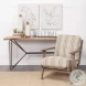 Olympus Brown Jute Striped Accent Chair