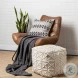 Leroy Cream Wool Square Pouf