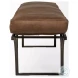 Jessie Brown Leather And Metal Bench