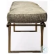 Jessie Gray Hair On Hide And Gold Metal Bench