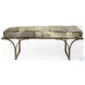 Jessie Gray Hair On Hide And Gold Metal Bench