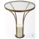 Jacinta Glass And Gold Metal Side Table