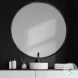 Piper Black Large Round Wall Mirror