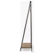 Carell Black Metal And Brown Wood Shelf Hall Tree