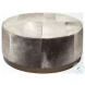 Zahavi Gray Hair On Hide 36" Ottoman