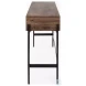 Glenn Dark Brown Wood And Black Iron Occasional Table Set
