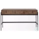 Glenn Dark Brown Wood And Black Iron Occasional Table Set