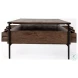 Glenn Dark Brown Wood And Black Iron Occasional Table Set