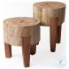Asco Brown Solid Reclaimed 18" Stool