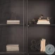 Klaus Dark Brown Polished Mesh Door Display Cabinet