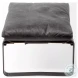 Hornet Black Leather Ottoman