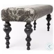 Alhambra Gray Upholstered Seat Accent Bench