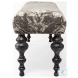 Alhambra Gray Upholstered Seat Accent Bench
