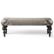 Alhambra Gray Upholstered Seat Accent Bench