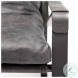 Hornet Black Leather Accent Chair