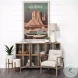 Ajax Cream Fabric And Brown Wood Accent Chair
