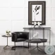 Pinera Irregular Black Slate And Silver Iron Coffee Table