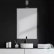 Grimm Gray Rectangular Mirror with Decorative Hook