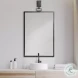 Grimm Gray Rectangular Mirror with Decorative Hook