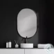 Sylvia Black Oval Mirror