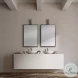 Grimm Gray Rectangular Mirror with Decorative Hook