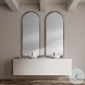 Agatha Black Metal Frame Full Length Rounded Arch Mirror